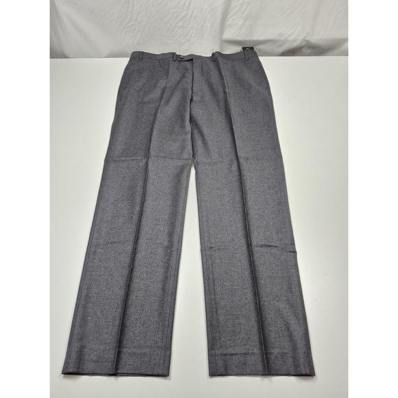 VTG Lauren Ralph Lauren Dress Pants Mens 42x34 Gray Wool Silk Flat Front NWT